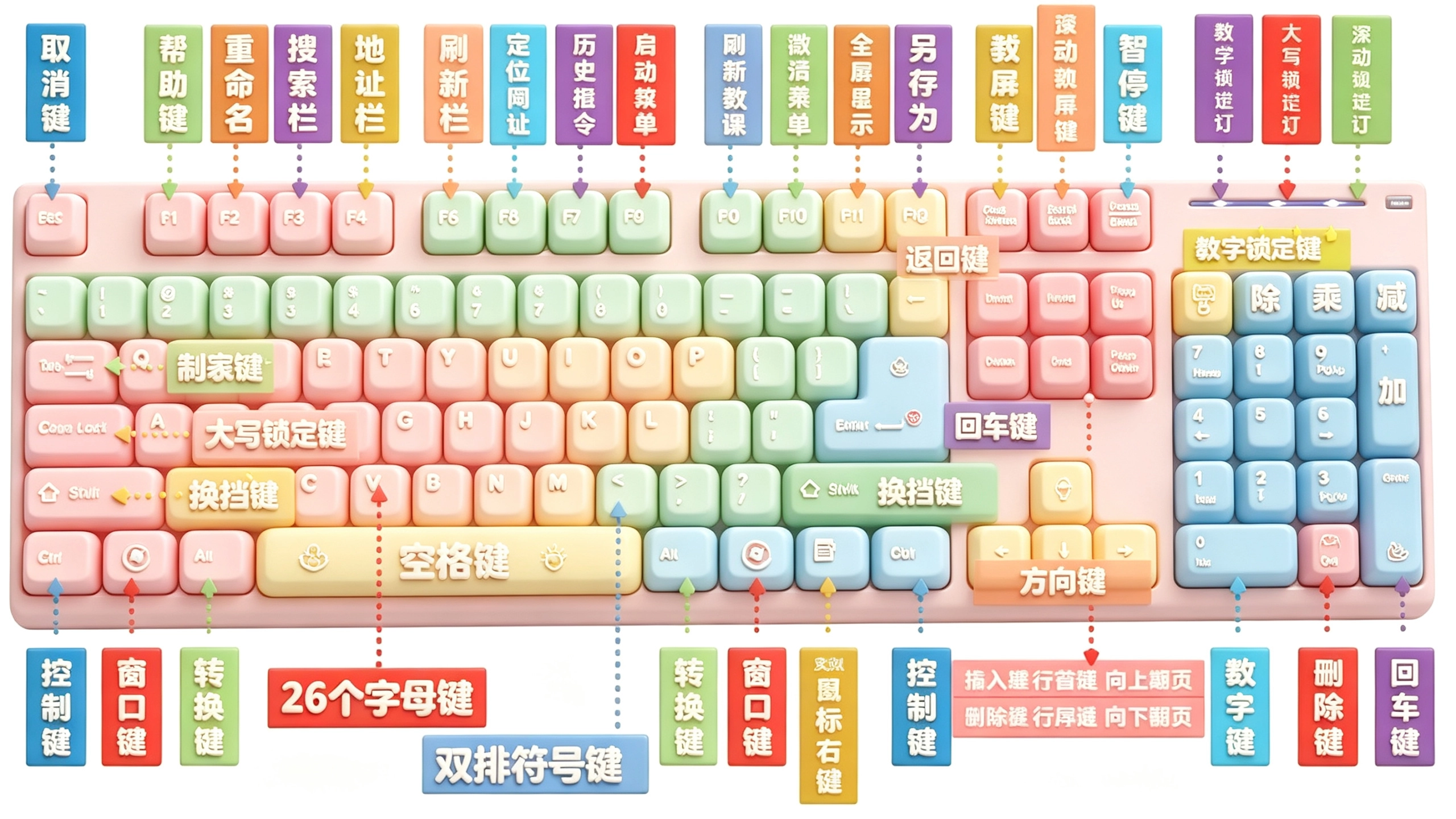 主键盘区键位图